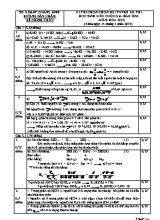 Đáp án đề thi chọn đội tuyển dự thi học sinh giỏi Quốc gia môn Hóa học Lớp 12 năm 2020 - Sở giáo dục và đào tạo Quảng Bình
